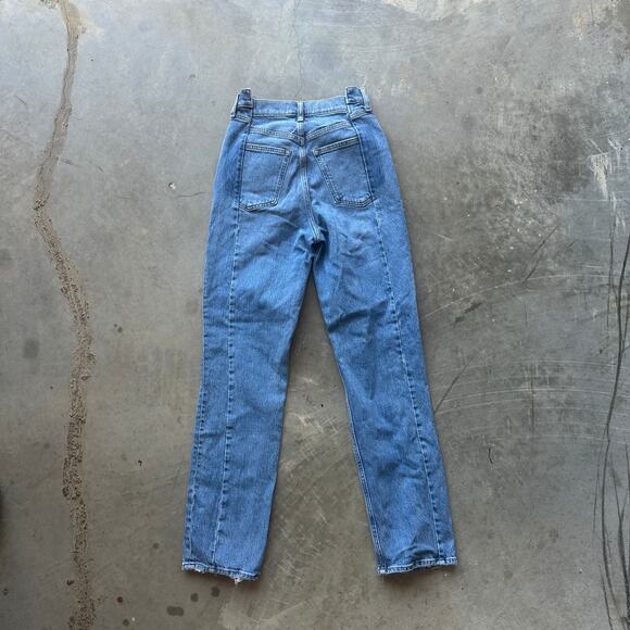 ABERCROMBIE & FITCH Curve Love Jeans Women's 27 4R 90s Straight Ultra High Rise - Picture 6 of 8